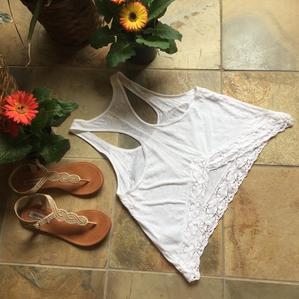 Hollister Flowy BoHo Tank W/Lace Trim (like NEW) - Picture 6 of 16